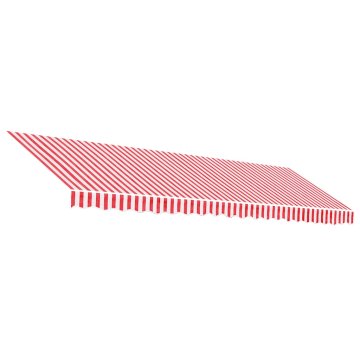 Vidaxl Nadomestno blago za tendo rdeče in belo 500x300 cm poliester