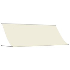 Vidaxl Zložljiva tenda krem 350x150 cm tkanina in jeklo