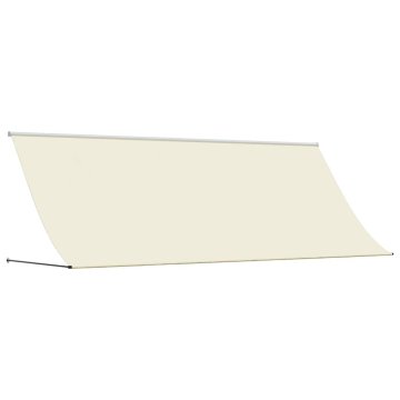 Vidaxl Zložljiva tenda krem 350x150 cm tkanina in jeklo