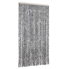 Vidaxl Zavesa proti mrčesu siva in črna in bela 100x230 cm šenilja