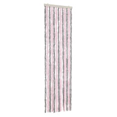 Vidaxl Zavesa proti mrčesu srebrno siva in roza 56x200 cm šenilja