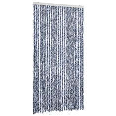 Vidaxl Zavesa proti mrčesu modra in bela 100x230 cm šenilja