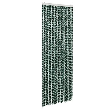 Vidaxl Zavesa proti mrčesu zelena in bela 90x200 cm šenilja