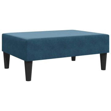 Vidaxl Stolček za noge moder 77x55x31 cm žamet