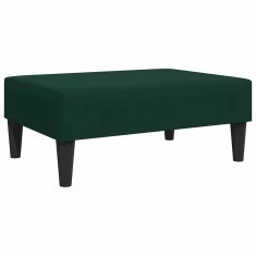 Vidaxl Stolček za noge temno zelen 77x55x31 cm žamet