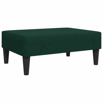 Vidaxl Stolček za noge temno zelen 77x55x31 cm žamet