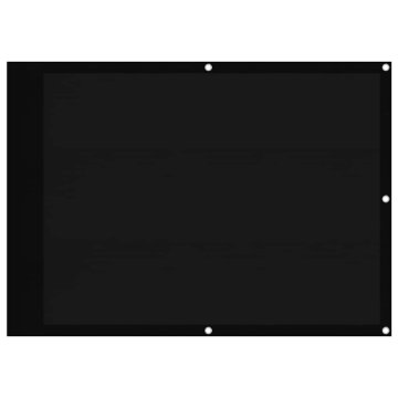 Vidaxl Balkonsko platno črno 75x700 cm 100 % poliestrski oxford