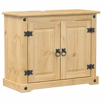 Vidaxl Omarica za umivalnik Corona 73x33x60 cm trdna borovina