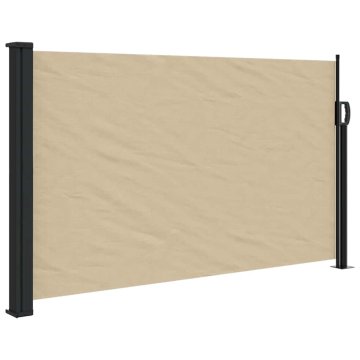 Vidaxl Zložljiva stranska tenda bež 117x300 cm