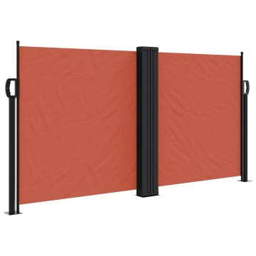 Vidaxl Zložljiva stranska tenda terakota 120x600 cm