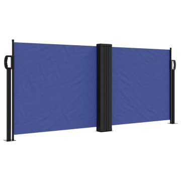 Vidaxl Zložljiva stranska tenda modra 100x1000 cm