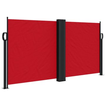 Vidaxl Zložljiva stranska tenda rdeča 120x1000 cm