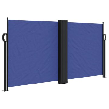 Vidaxl Zložljiva stranska tenda modra 120x1200 cm