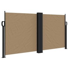 Vidaxl Zložljiva stranska tenda taupe 120x1200 cm