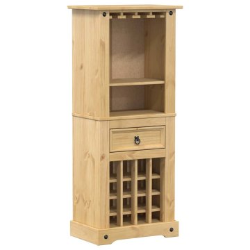 Vidaxl Regal za vino Corona 56x35x134,5 cm trdna borovina