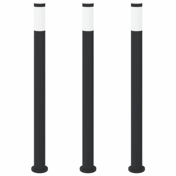 Vidaxl Stebričke 3 kosi 110 cm nerjaveče jeklo IP44