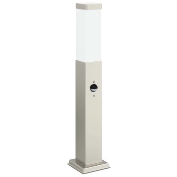 Vidaxl Stebriček s senzorjem 50 cm nerjaveče jeklo IP44