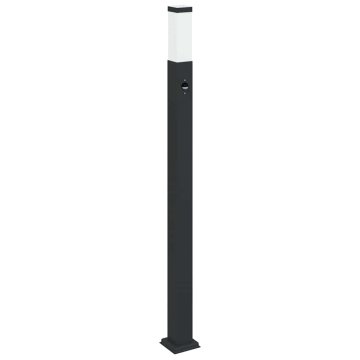 Vidaxl Stebriček s senzorjem 110 cm črne barve IP44