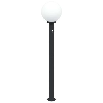 Vidaxl Stebriček s senzorjem 120 cm črne barve IP44