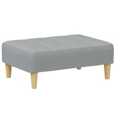 Vidaxl Stolček za noge svetlo siv 77x55x31 cm blago