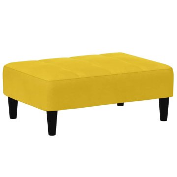 Vidaxl Stolček za noge rumen 77x55x31 cm žamet