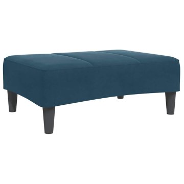 Vidaxl Stolček za noge moder 77x55x31 cm žamet
