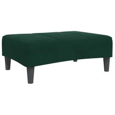 Vidaxl Stolček za noge temno zelen 77x55x31 cm žamet