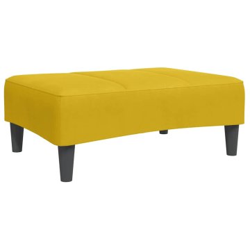 Vidaxl Stolček za noge rumen 77x55x31 cm žamet