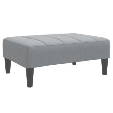Vidaxl Stolček za noge svetlo siv 77x55x31 cm blago