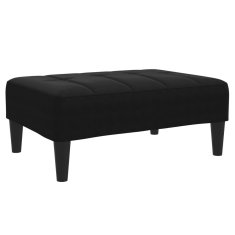 Vidaxl Stolček za noge črn 77x55x31 cm žamet