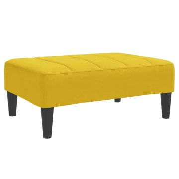 Vidaxl Stolček za noge rumen 77x55x31 cm žamet