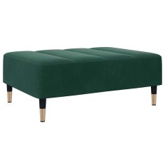Vidaxl Stolček za noge temno zelen 77x55x31 cm žamet