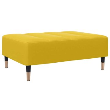 Vidaxl Stolček za noge rumen 77x55x31 cm žamet