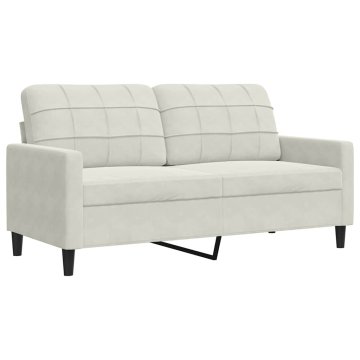 Vidaxl Kavč dvosed krem 140 cm žamet