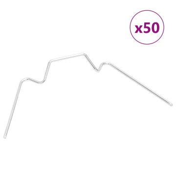 Vidaxl Sponke za rastlinjak 50 kosov tip W pocinkano jeklo