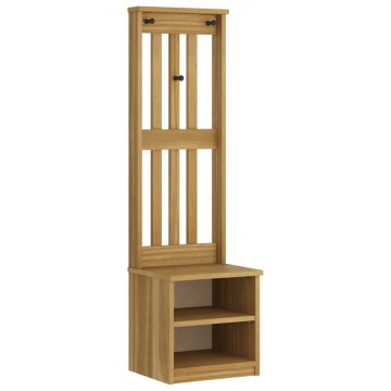 Vidaxl Drevo za dvorano "SANDNES" 45x40x159,5 cm masivni les bora