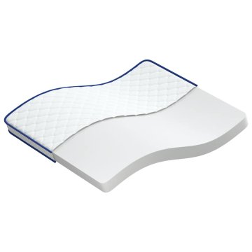 Vidaxl Vzmetnica s spominsko peno bela 140x190x17 cm mehka