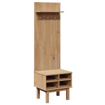 Vidaxl Enota za hodnik OTTA 50x40x160 cm trdna borovina