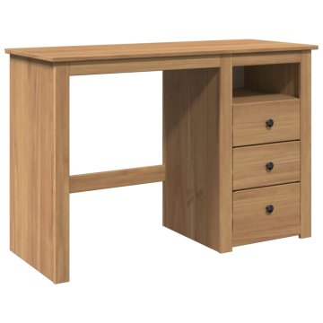 Vidaxl Pisalna miza Panama 112x45x75 cm trden borov les