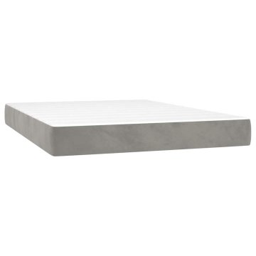 Vidaxl Vzmetnice z žepkastimi vzmetmi 120 x 210 x 20 cm Svetlo siva