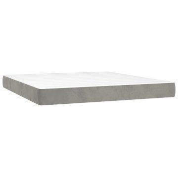 Vidaxl Vzmetnice z žepkastimi vzmetmi 160 x 210 x 20 cm Svetlo siva