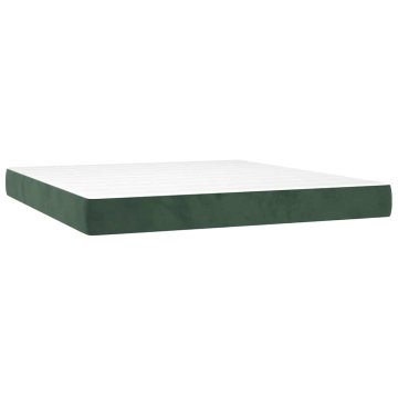 Vidaxl Vzmetnice z žepkastimi vzmetmi 160 x 220 x 20 cm Temno zelena