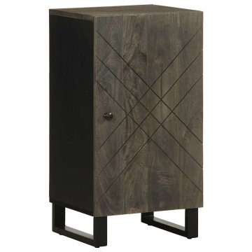 Vidaxl Komoda črn 40x33x75 cm trden mangov les