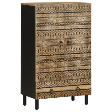 Vidaxl Highboard 60x33,5x100 cm Masivni neobdelan les Mango