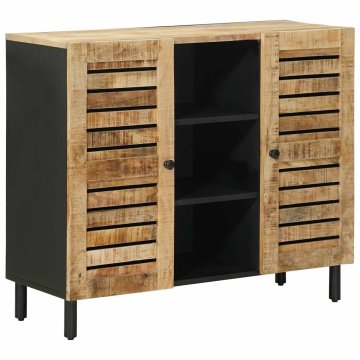 Vidaxl Omare za shranjevanje Naravna 90 x 33 x 75 cm Masiven les manga