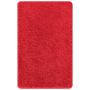 Vidaxl Protivdrsna preproga za kopalnico Rdeča 60 x 90 cm PP