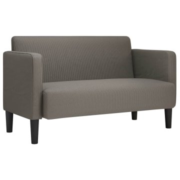 Vidaxl Dvosed svetlo siv 109 cm žametno blago
