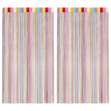 Vidaxl Zavese iz nitk 2 kosa 100x250 cm večbarvne barve