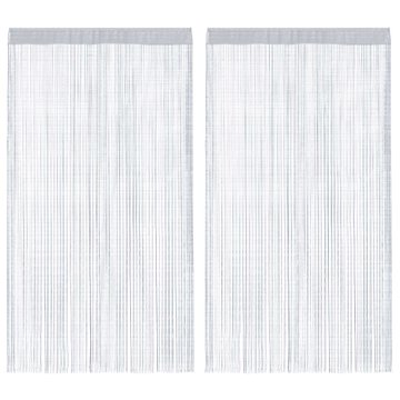Vidaxl Zavese iz nitk 2 kosa 100x250 cm svetlo sive barve