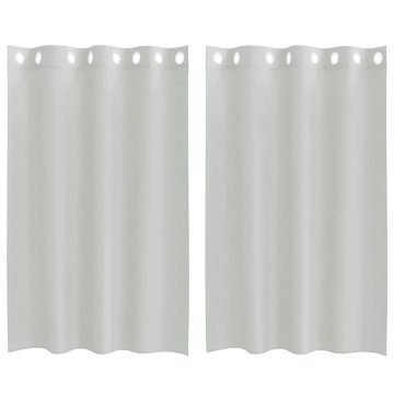 Vidaxl Voile zavese z vponkami 2 kosa svetlo siva 140x175 cm